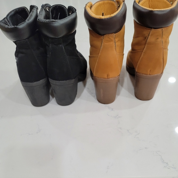 Women's Chunky Heel Boots 2 Pairs Size 8 - Picture 13 of 16